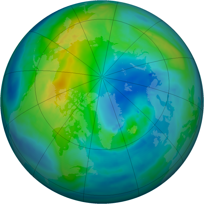 Arctic ozone map for 26 October 2014